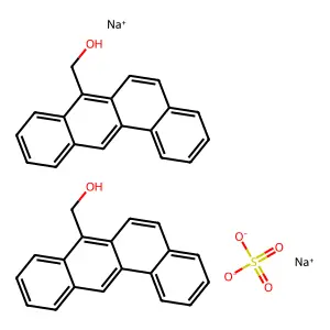 Benz(a)anthracene-7-methanol, hydrogen sulfate, sodium salt structure