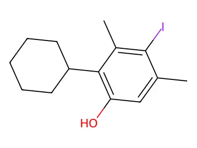 2-Cyclohexyl-4-iodo-3,5-dimethylphenol structure