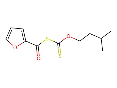 Carbonic acid, dithio-, anhydrosulfide with thio-2-furoic acid, O-isopentyl ester structure