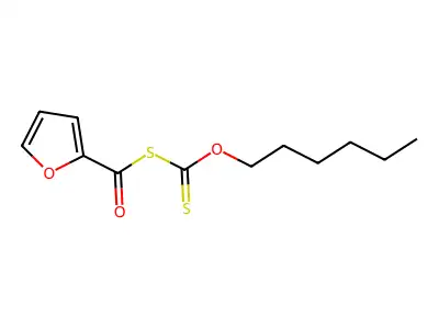 Carbonic acid, dithio-, anhydrosulfide with thio-2-furoic acid, O-hexyl ester structure