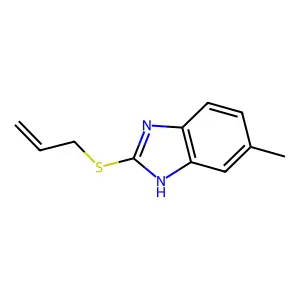 2-(allylthio)-5-methyl-1H-benzo[d]imidazole structure