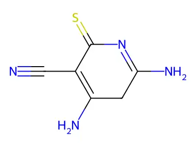 4,6-Diamino-2-mercaptonicotinonitrile structure