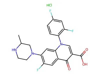 Temafloxacin Hydrochloride structure