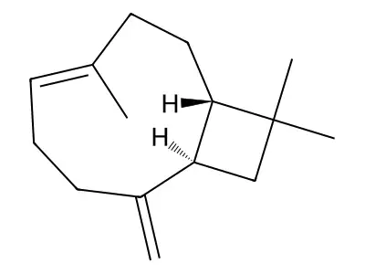 Bicyclo(7.2.0)undec-4-ene, 4,11,11-trimethyl-8-methylene-, (1S,4E,9R)- structure