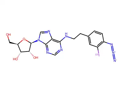 N(6)-2-(4-Azido-3-iodophenyl)ethyladenosine structure