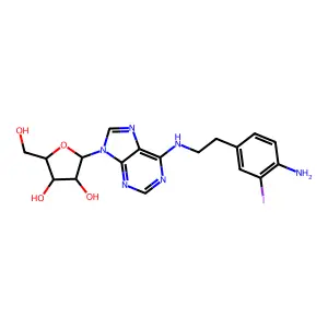 N(6)-2-(4-Amino-3-iodophenyl)ethyladenosine structure