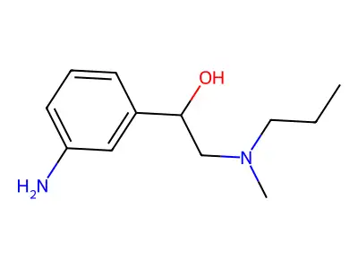 Benzyl alcohol, m-amino-alpha-((methylpropylamino)methyl)- structure