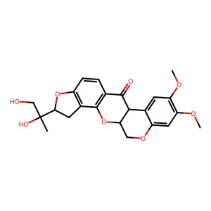 Rotenone, dihydro-dihydroxy- structure