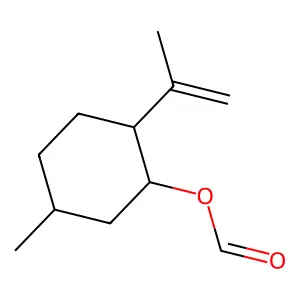 Cyclohexanol, 5-methyl-2-(1-methylethenyl)-, 1-formate, (1R,2S,5R)- structure