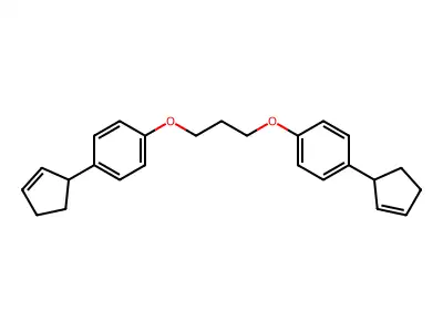 Benzene, 1,1'-(1,3-propanediylbis(oxy))bis(4-(2-cyclopenten-1-yl)- structure