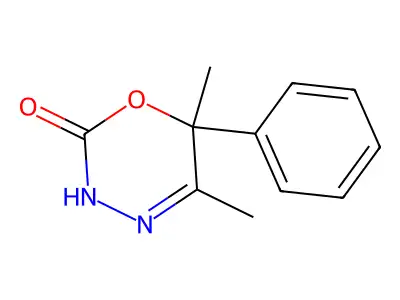 2H-1,3,4-Oxadiazin-2-one, 3,6-dihydro-5,6-dimethyl-6-phenyl- structure