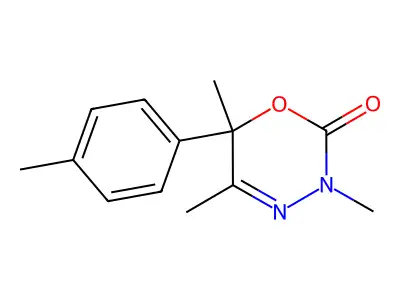 2H-1,3,4-Oxadiazin-2-one, 3,6-dihydro-6-(4-methylphenyl)-3,5,6-trimethyl- structure