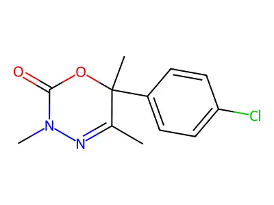 6-(4-Chlorophenyl)-3,5,6-trimethyl-3,6-dihydro-2H-1,3,4-oxadiazin-2-one structure