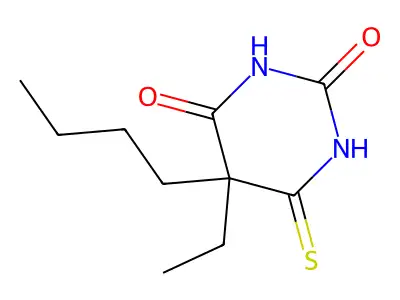 2,4(1H,3H)-Pyrimidinedione, 5-butyl-5-ethyldihydro-6-thioxo- structure