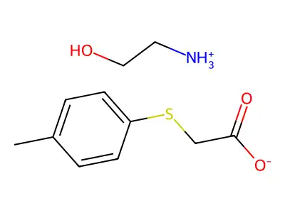 Acetic acid, ((4-methylphenyl)thio)-, compd. with 2-aminoethanol (1:1) structure