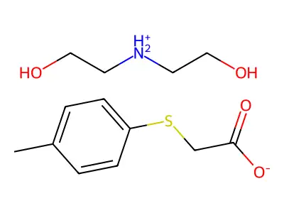 Acetic acid, ((4-methylphenyl)thio)-, compd. with 2,2'-iminobis(ethanol) (1:1) structure