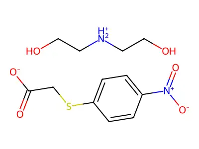 Acetic acid, ((4-nitrophenyl)thio)-, compd. with 2,2'-iminobis(ethanol) (1:1) structure