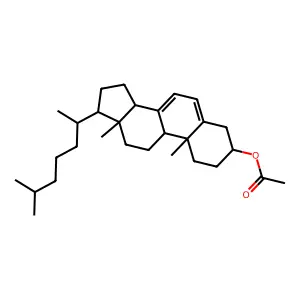 Cholesta-5,7-dien-3beta-yl acetate structure