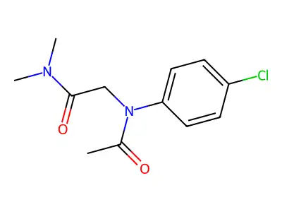 Acetanilide, 4'-chloro-N-(dimethylcarbamoylmethyl)- structure