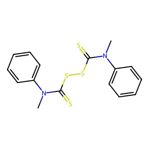 N,N'-dimethyldiphenylthiuram disulphide structure