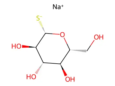 2-Hydroxymethyl-6-mercapto-tetrahydro-pyran-3,4,5-triol structure