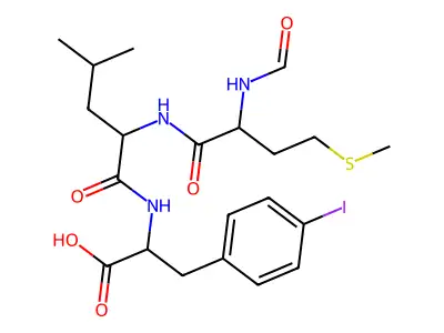 N-Formyl-Met-Leu-p-iodo-Phe structure
