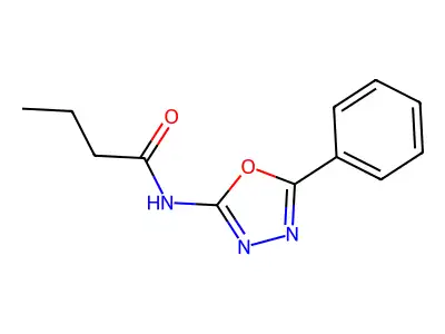 Butanamide, N-(5-phenyl-1,3,4-oxadiazol-2-yl)- structure