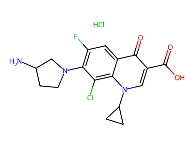 Clinafloxacin hydrochloride structure