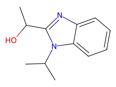 1-(1-isopropyl-1H-benzo[d]imidazol-2-yl)ethanol structure