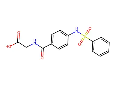 Glycine, N-[4-[(phenylsulfonyl)amino]benzoyl]- structure