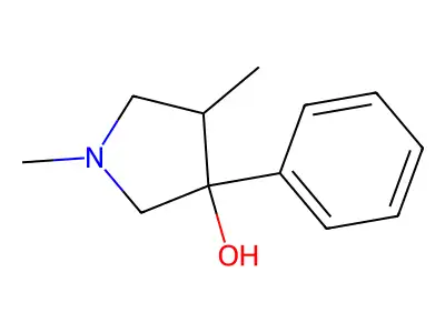1,4-Dimethyl-3-phenylpyrrolidin-3-ol structure