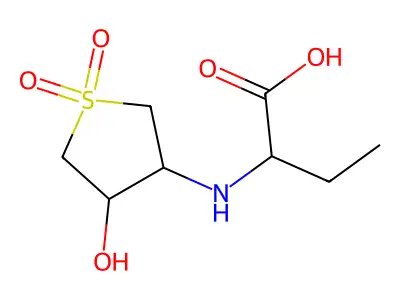 2-[(4-Hydroxy-1,1-dioxothiolan-3-yl)amino]butanoic acid structure
