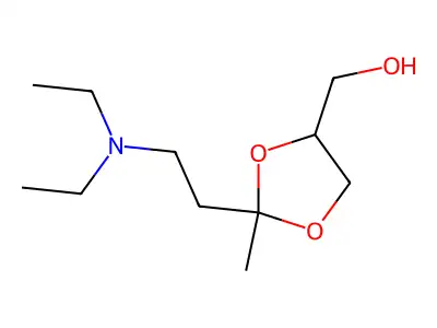 1,3-Dioxolane-4-methanol, 2-(2-diethylaminoethyl)-2-methyl- structure