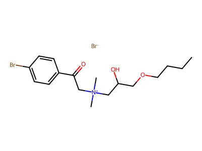 4-Bromo-N-(3-butoxy-2-hydroxypropyl)-N,N-dimethyl-beta-oxobenzeneethanaminium bromide structure