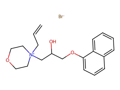 Morpholinium, 4-(2-hydroxy-3-(1-naphthalenyloxy)propyl)-4-(2-propenyl)-, bromide structure