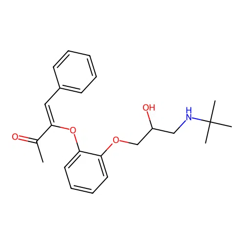 (Z)-3-(2-(3-((1,1-Dimethylethyl)amino)-2-hydroxypropoxy)phenoxy)-3-buten-2-one structure
