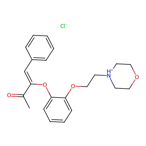 3-Buten-2-one, 3-(2-(2-morpholinoethoxy)phenoxy)-4-phenyl-, hydrochloride, (Z)- structure