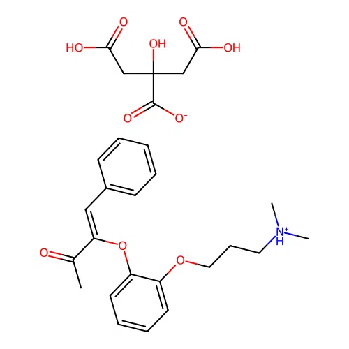 3-Buten-2-one, 3-(2-(3-(dimethylamino)propoxy)phenoxy)-4-phenyl-, citrate (1:1), (Z)- structure