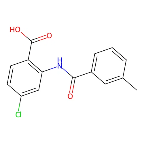 Benzoic acid, 4-chloro-2-[(3-methylbenzoyl)amino]- structure