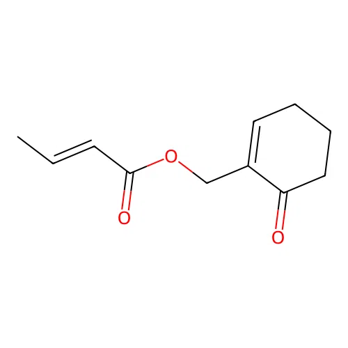 2-Crotonyloxymethyl-2-cyclohexenone structure