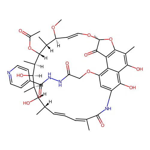 Rifamycin B, 2-(4-pyridylcarbonyl)hydrazide structure
