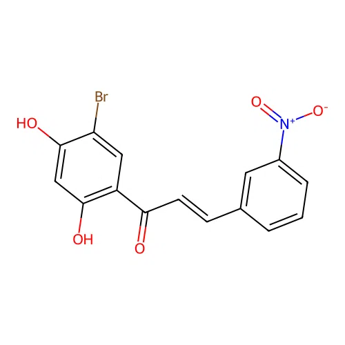 2-Propen-1-one, 1-(5-bromo-2,4-dihydroxyphenyl)-3-(3-nitrophenyl)- structure