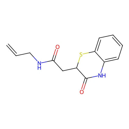 2H-1,4-Benzothiazine-2-acetamide, 3,4-dihydro-3-oxo-N-2-propenyl- structure