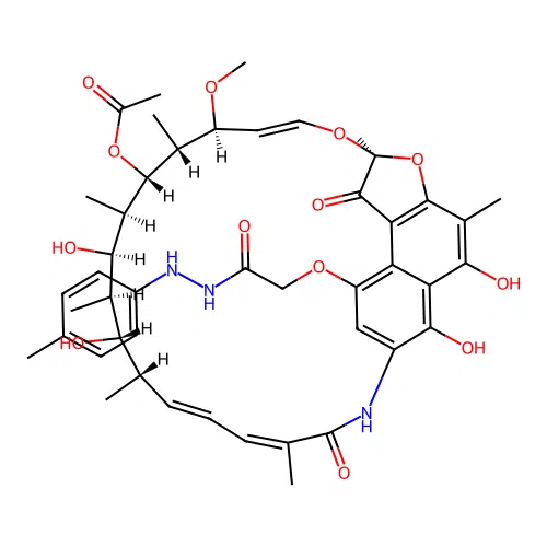 Rifamycin B, 2-(4-methylphenyl)hydrazide structure