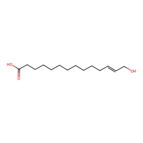 14-Hydroxy-12-tetradecenoic acid structure