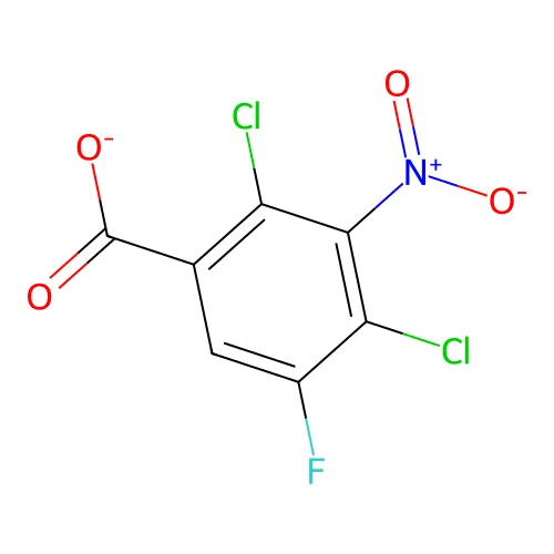 2,4-Dichloro-5-fluoro-3-nitrobenzoate structure