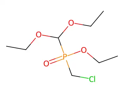 Phosphinic acid, (chloromethyl)(diethoxymethyl)-, ethyl ester structure