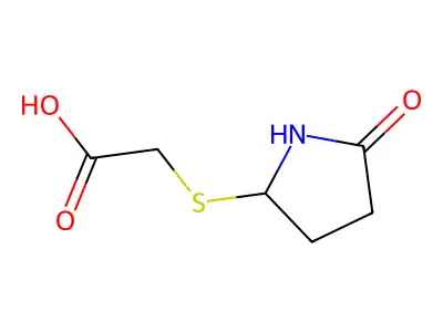 2-[(5-Oxo-2-pyrrolidinyl)sulfanyl]acetic acid structure