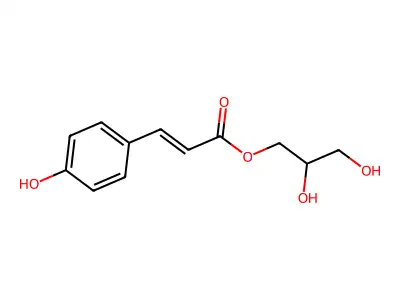 (E)-2,3-dihydroxypropyl 3-(4-hydroxyphenyl)acrylate structure