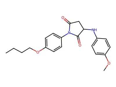 1-(4-Butoxyphenyl)-3-(4-methoxyanilino)pyrrolidine-2,5-dione structure